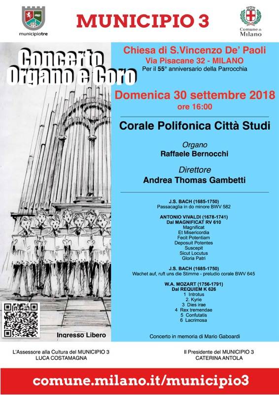 Concerto organo e coro San Vincenzo De' Paoli 2018