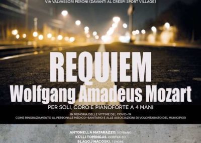 Requiem di Mozart in memoria delle vittime del Covid-19